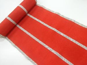 アンティーク　縞模様織出し八寸帯地反物